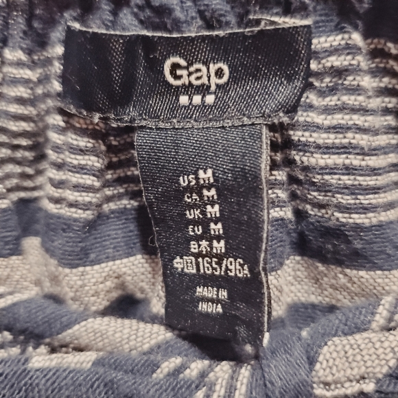 GAP Blue & White Peasant Blouse - Picture 3 of 3